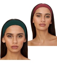 2'li Spor Kadın Erkek Saç Bantları Seti, Elastik Kaymaz İnce Ter Emici Esnek Genç Saç Bandı Bandana, Kadın Makyaj Yüz Yıkama Koşu Dans Fitness Yoga Pilates Bisiklet İçin Saç Bandı Taç, Kadın&Erkek Pamuk Atletik Egzersiz Ter Bandı Düz Renk Kafa Bandı (Kırm
