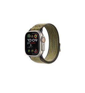 Apple Watch Ultra 49mm Uyumlu KRD-91 Hasır Kordon Strap Kayış (Yeşil-Grı)