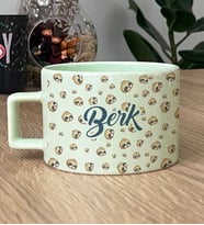 Kişiye Özel Tembel Hayvan Sloth Desenli Lüks Pastel Fincan Doğum Günü Hediyesi
