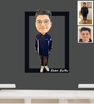 Kişiye Özel Kendin Tasarla Karikatürlü 3D Ahşap Tablo 30x47 Model-4