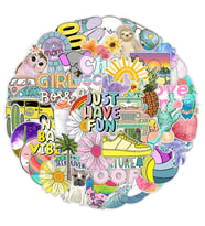 25'li Su Geçirmez Opak Sticker Seri : 10