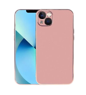 iPhone 13 Kılıf Zore Viyana Yüzeyi Buzlu Transparan Tasarım Kılıf (Rose)
