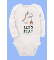 Organik Baskılı Pamuklu Unisex Bebek Body UZUNKOLE58