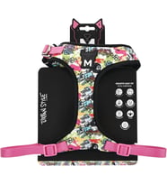 Urban Style Graffiti Easy Fit Köpek Göğüs Tasması (L)