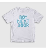 Presmono Unisex Çocuk Beyaz Logo K Pop Boynextdoor T-Shirt 490918tt (Beyaz)