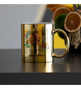 Canım Babam Fotoğraflı Gold Kupa Bardak