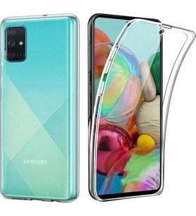Samsung Galaxy A71 Çift Taraflı Silikon Kılıf Şeffaf