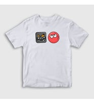 Presmono Unisex Çocuk Beyaz Evil Square Oyun Red Ball T-Shirt 358161tt (Beyaz)
