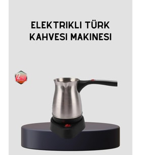 Elektrikli Türk Kahvesi Cezvesi 800W Kablosuz Döner Tabanlı