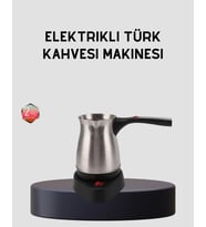 Elektrikli Türk Kahvesi Cezvesi 800W Kablosuz Döner Tabanlı