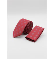 Kırmızı-Mavi Desenli 6 Cm Kravat 1090255120