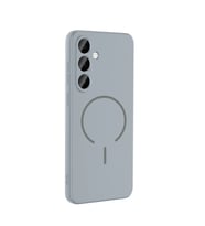 Galaxy S23 FE Kılıf Kamera Çıkıntılı Magsafe Şarj Özellikli Lüx Meta Kapak (Gri)