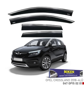 Opel Crossland x Kromlu Cam Rüzgarlığı Niken 2018+ (Beyaz)