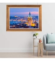 Altın Varaklı  Çerçeveli Paspartulu Tablo as933 (Gold)