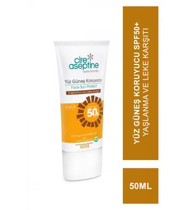 Cire Aseptine Yüz Güneş Koruyucu Spf50+ Yaşlanma ve Leke Karşıtı 50 ml