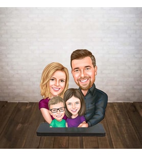 KİŞİYE ÖZEL KARİKATÜR BİBLO aile 3