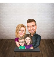 KİŞİYE ÖZEL KARİKATÜR BİBLO aile 3