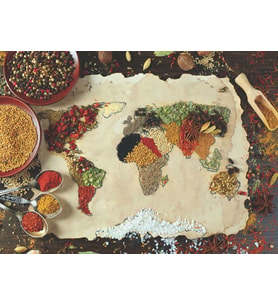 Anatolian 1000 Parça Puzzle Baharatlı Dünya Haritası (Herbal World Map)