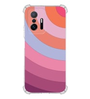 PrintiFy Xiaomi Mi 11T Uyumlu Köşe Korumalı Renk Cümbüşü F Tasarımlı Şeffaf Silikon Kılıf