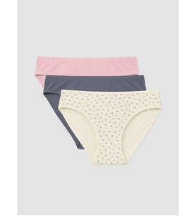 LCW DREAM Ekru Çiçekli Bikini Külot 3'lü