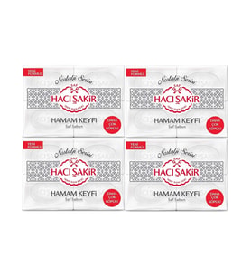 Hacı Şakir Hamam Keyfi Saf Sabun 800 GR Nostalji Serisi 4 Lü Set Daha Çok Köpük