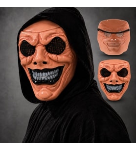 Mey İthalat® Siyah Ağız ve Beyaz Diş Detaylı File Gözlü Maske