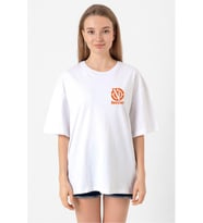 Rick And Morty Vindicators Beyaz Kadın Oversize Tshirt