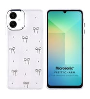 Microsonic Samsung Galaxy A06 Kılıf PrettyCharm Bow (Gümüş)