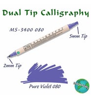 Zig Calligraphy Çift Uçlu Kaligrafi Kalemi 2 mm + 5 mm 080 Pure Violet 