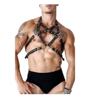 Erkek Deri Göğüs Harness,  Erkek Parti Aksesuarı (Kırmızı)
