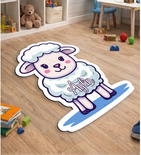 eJOYA Kişiye Özel Koyun Tasarımlı Puzzle Keçe Halı 116281