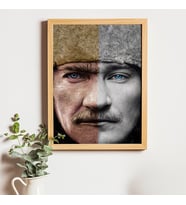 Mustafa Kemal Atatürk Duvar Posteri / Modern Tablo / Özel Poster / Özel Tasarımlar / Duvar Sanatı /  İşyeri Tablo /  Hediye / Poster (Ahşap)