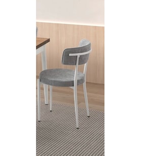 GZD Metal Ayaklı Kumaş Salon Balkon ve Mutfak Sandalyesi 1 ADET (Gri)