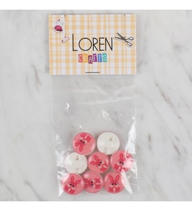 Crafts 8 Li Pembe Tavşan Düğme - 706