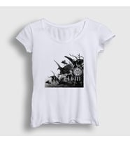 Presmono Kadın Beyaz Doom Him T-Shirt 80448tt