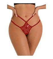 Dantelli Kırmızı Ipli Fantezi G String