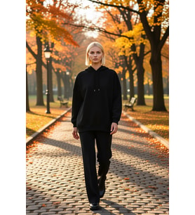 Kadın Moda Şık Oversize Kapüşonlu Düşük Kol Uzun Geniş Kalıp İçi Polarlı Örme Spor Sweatshirt (Gri-M