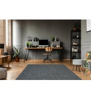 Makine Kaymaz Yıkanabilir Antrasit Düz Jüt Salon Mutfak Halısı Koridor Halısı Yolluk 1 antrasit s