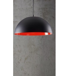 RİOLİGHT SİYAH İÇİ KIRMIZI METAL SARKIT ÇAP: 40CM