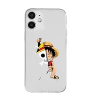 Iphone 12 Uyumlu One Piece Luffy Tasarımlı Şeffaf Telefon Kılıfı