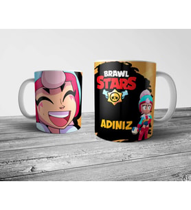 Pixxa Brawl Stars Janet Kişiye Özel İsimli Kupa Bardak Model 2