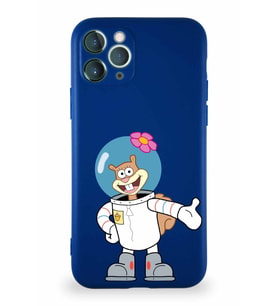 Apple iPhone 11 Pro Soft Premier Kapak Sandy Tasarımlı Silikon Kılıf - Lacivert (Şeffaf)