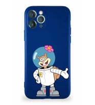 Apple iPhone 11 Pro Soft Premier Kapak Sandy Tasarımlı Silikon Kılıf - Lacivert (Şeffaf)