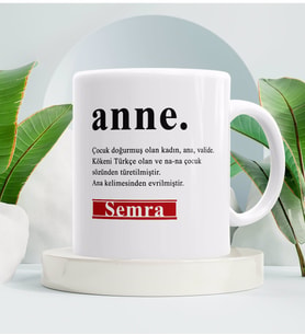 Anneye Hediye Kupa Bardak Beyaz