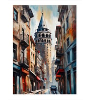Galata Kulesi Dekoratif ahşap Tablo