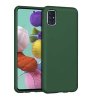 Samsung Galaxy A71 İnce Mat Silikon Kılıf Haki