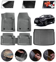 Nissan Qashqai 2013-2021 Tekna Uyumlu Paspas Araca Özel Bagaj Havuzu MBS Gri