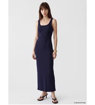 LCW Vision Lacivert Kare Yaka Bodycon Elbise