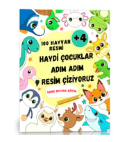 Haydi Çocuklar Adım Adım Resim Çizelim (100 Hayvan Çizimi)