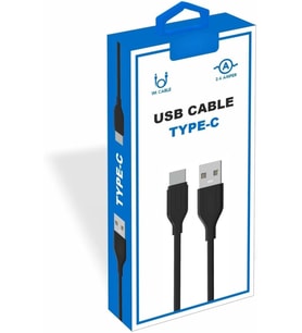 Yetty 2.4A 1m Type-C Kablo Siyah YKB-03S (Yerli Üretim)